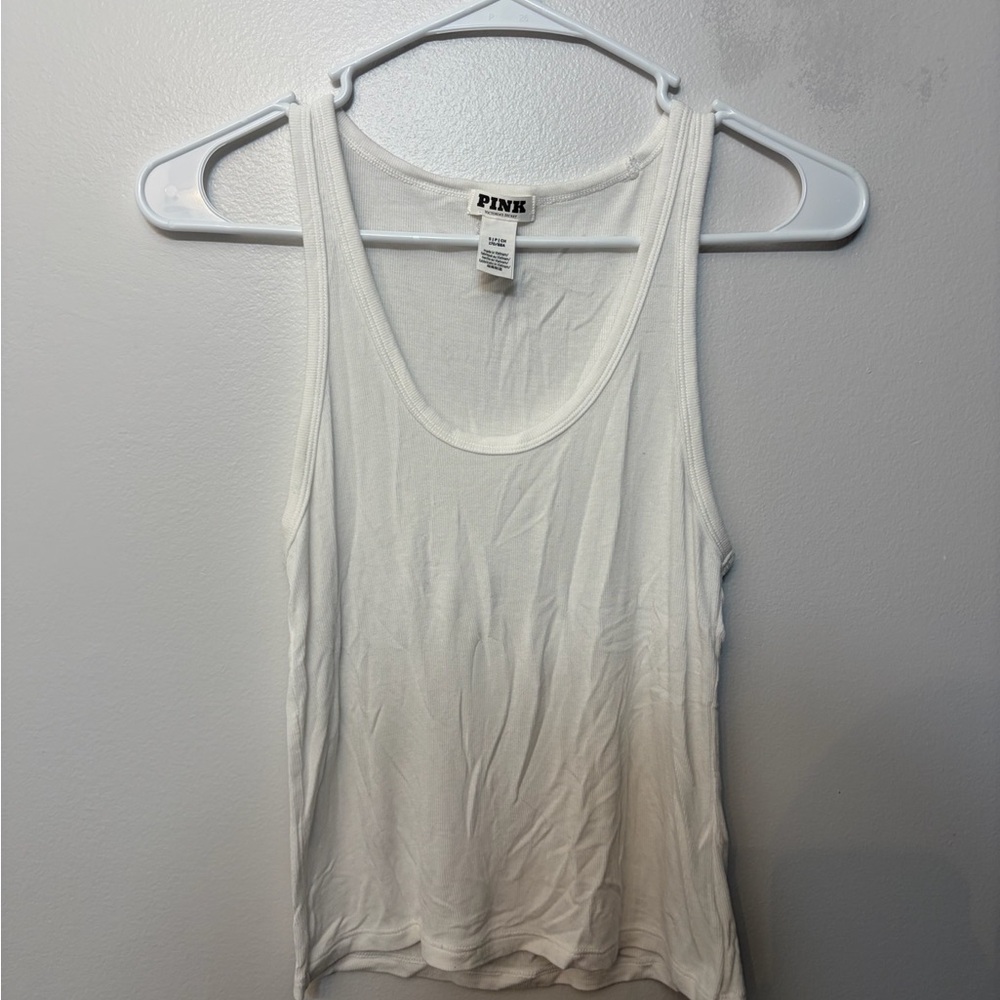 PINK Victoria's Secret Classic White Tank Top